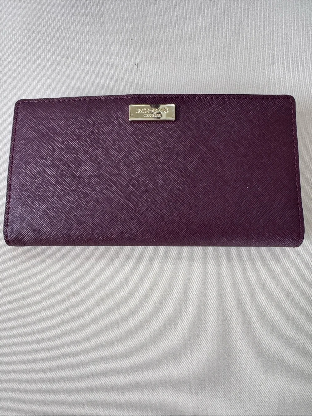 kate spade Plum Saffiano Dome Satchel with Matching Wallet